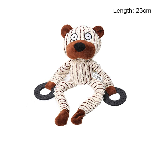 Corduroy Squeaky Chew Toy