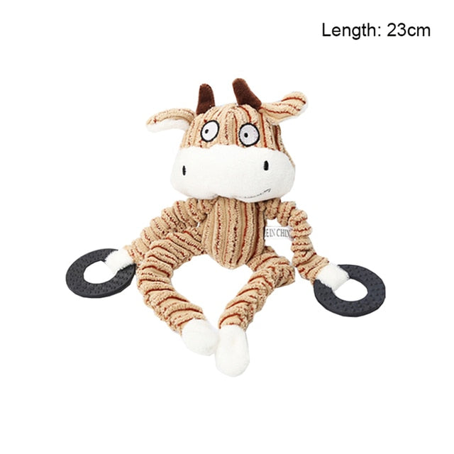 Corduroy Squeaky Chew Toy