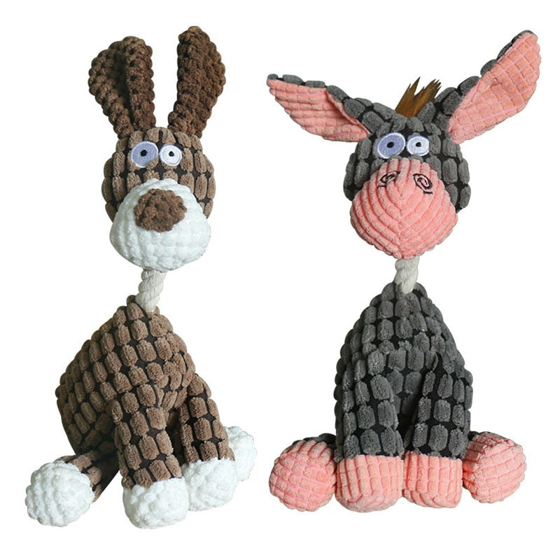 Corduroy Squeaky Chew Toy