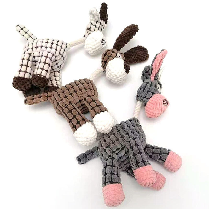 Corduroy Squeaky Chew Toy