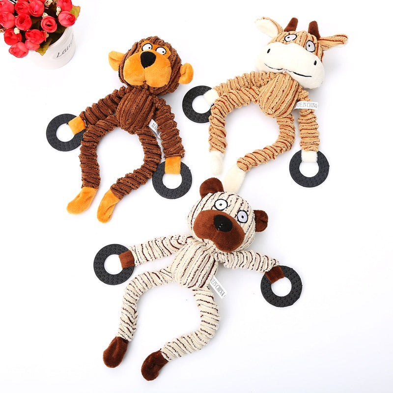 Corduroy Squeaky Chew Toy