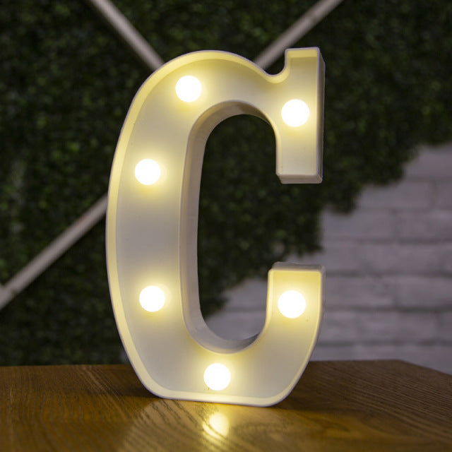 Alphabet Letter with LED Lights