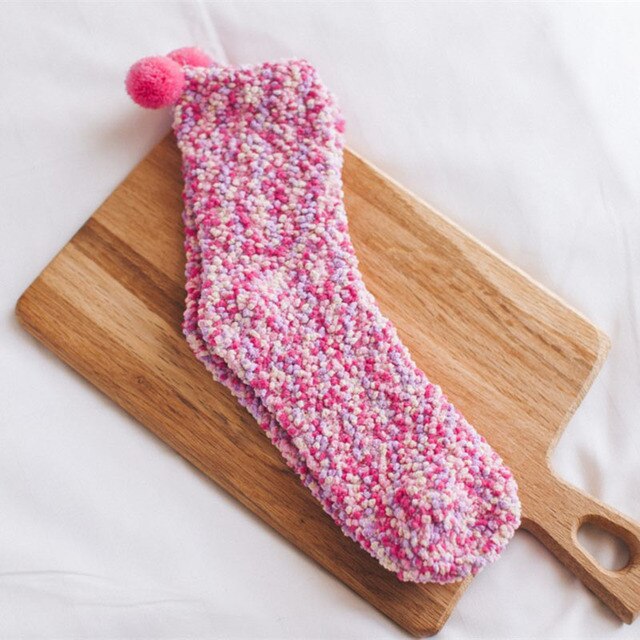 Cupcake Coral Fleece Socks