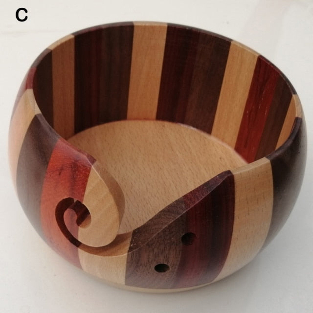 Wooden Yarn Storage Bowl