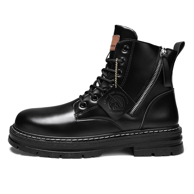 High Top Boots Men's Leather Boots