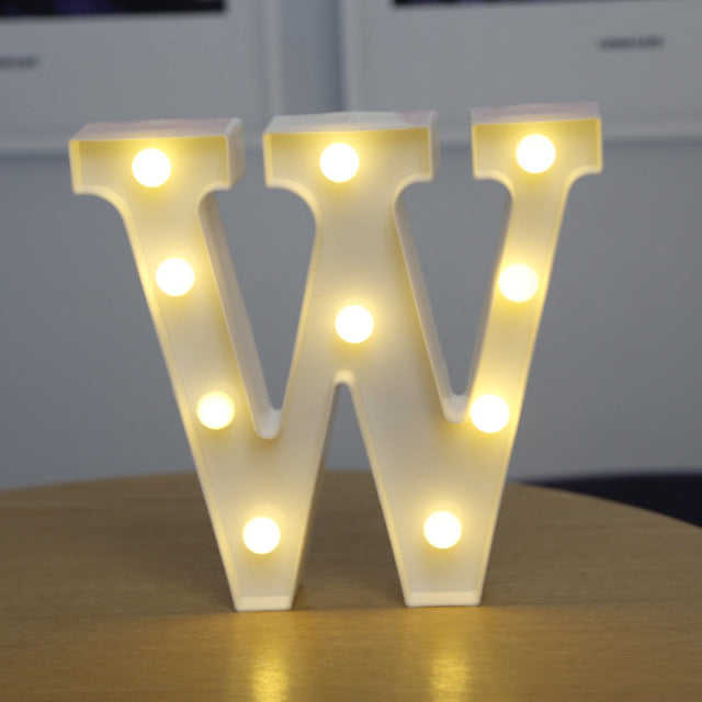 Alphabet Letter with LED Lights