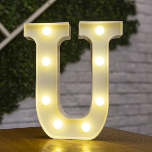 Alphabet Letter with LED Lights