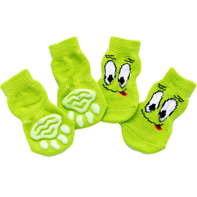 4 Pcs Set Knitted Pet Socks