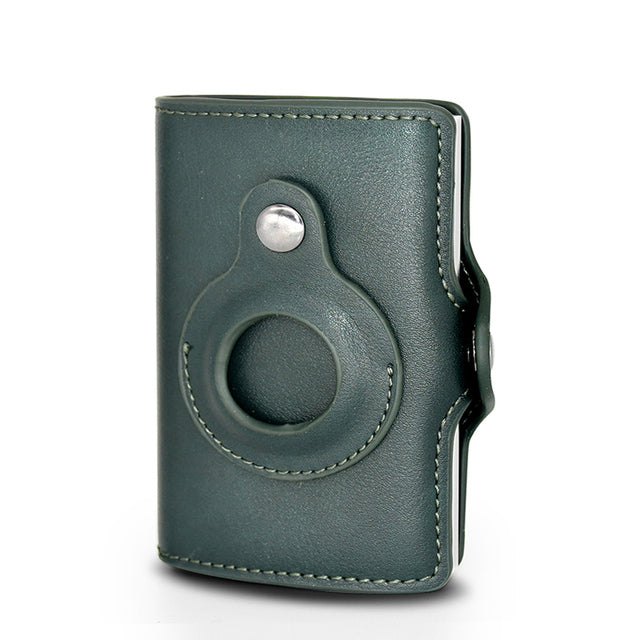 Leather RFID Wallet with AirTag Holder