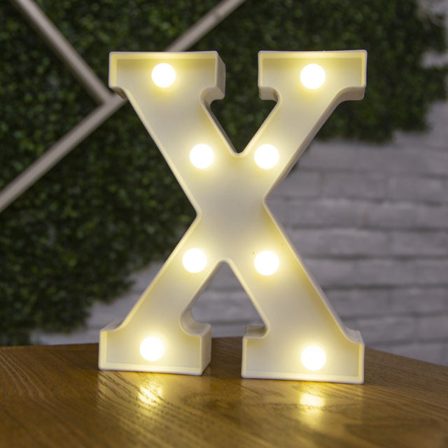 Alphabet Letter with LED Lights