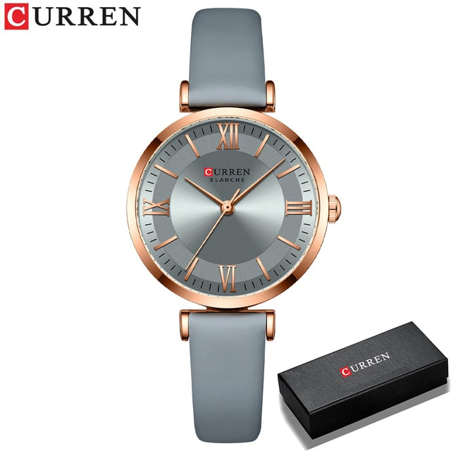 Classic  Roman Numeral Leather Watch