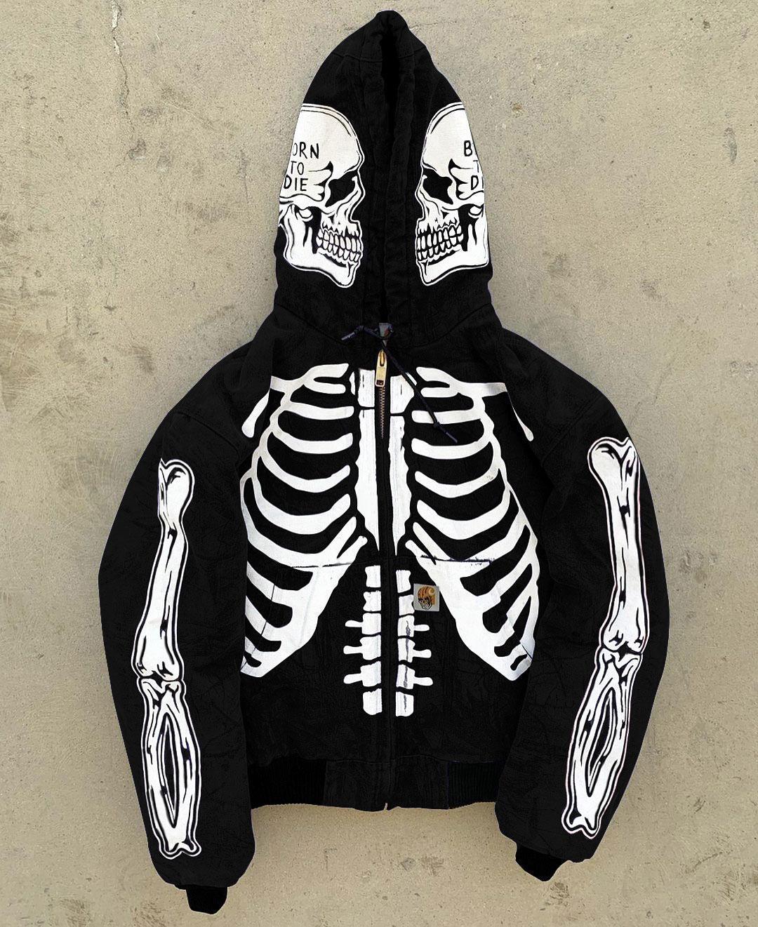 Men's Skeleton with Skull Hoodie