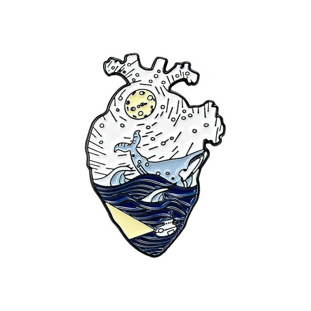 Enamel Heart Pin