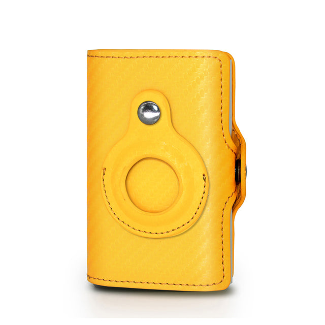 Leather RFID Wallet with AirTag Holder