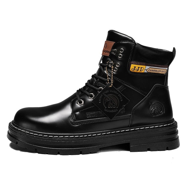 High Top Boots Men's Leather Boots