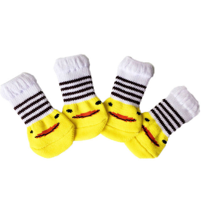 4 Pcs Set Knitted Pet Socks