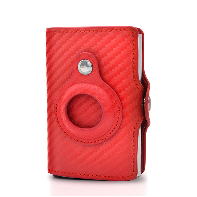 Leather RFID Wallet with AirTag Holder