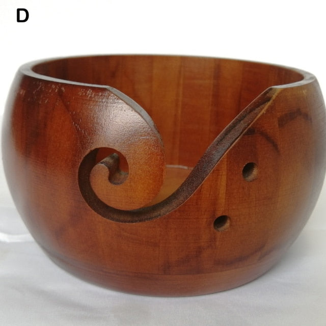 Wooden Yarn Storage Bowl