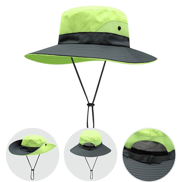 Wide Brim Summer Sun Hat with UV Protection