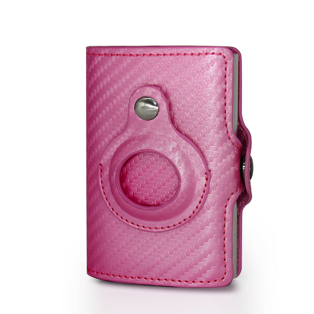 Leather RFID Wallet with AirTag Holder