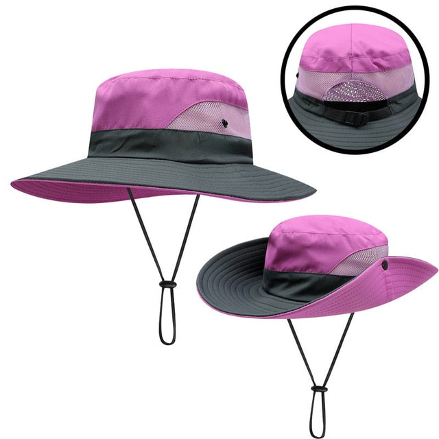 Wide Brim Summer Sun Hat with UV Protection