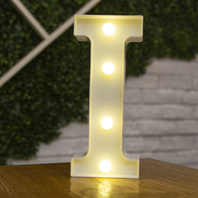 Alphabet Letter with LED Lights