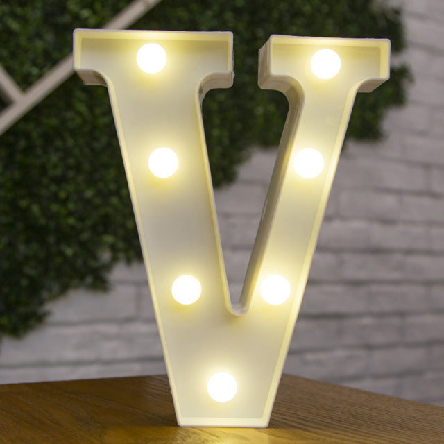 Alphabet Letter with LED Lights