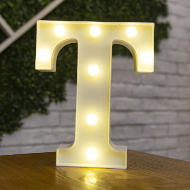 Alphabet Letter with LED Lights