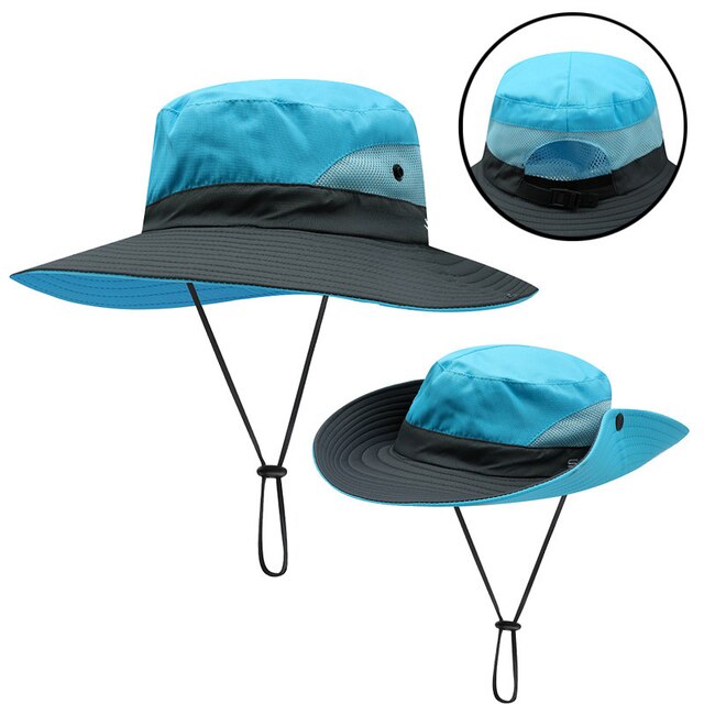 Wide Brim Summer Sun Hat with UV Protection