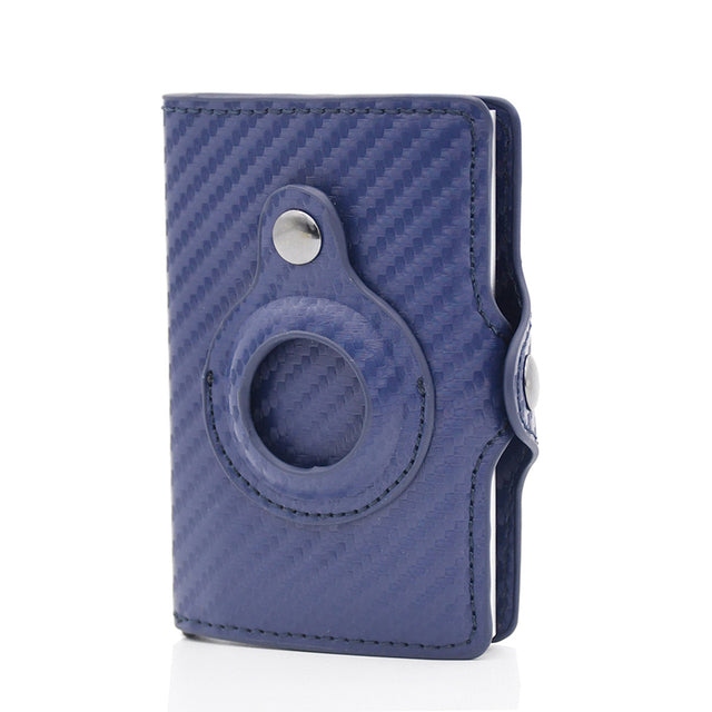 Leather RFID Wallet with AirTag Holder