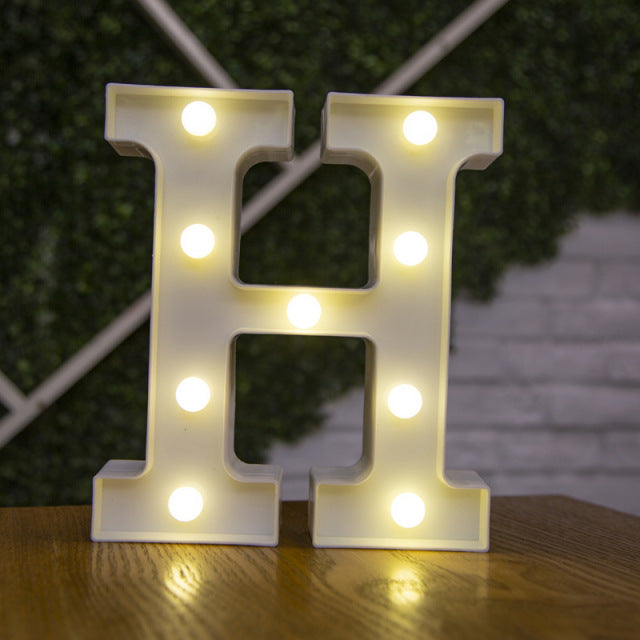 Alphabet Letter with LED Lights