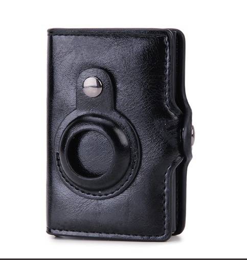 Leather RFID Wallet with AirTag Holder