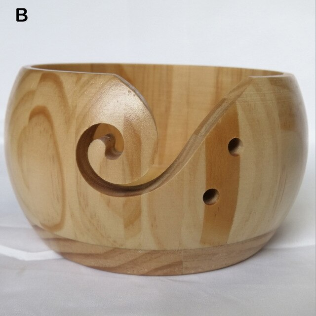 Wooden Yarn Storage Bowl