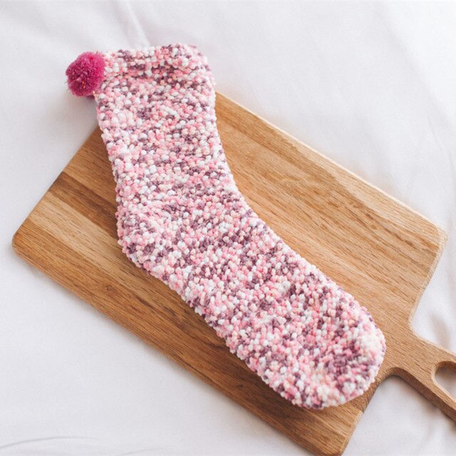 Cupcake Coral Fleece Socks