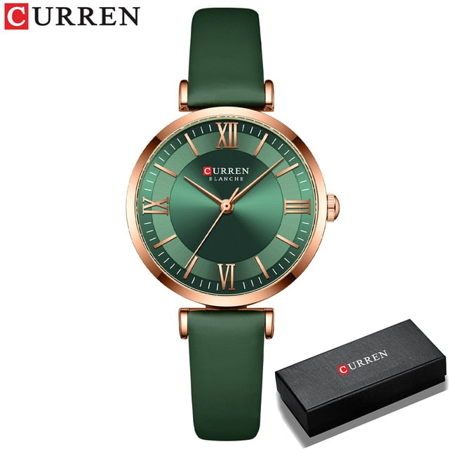 Classic  Roman Numeral Leather Watch