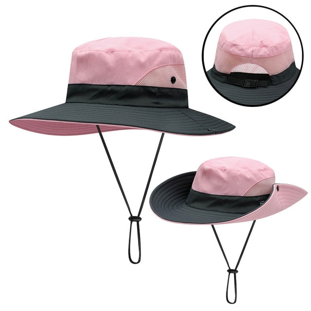 Wide Brim Summer Sun Hat with UV Protection