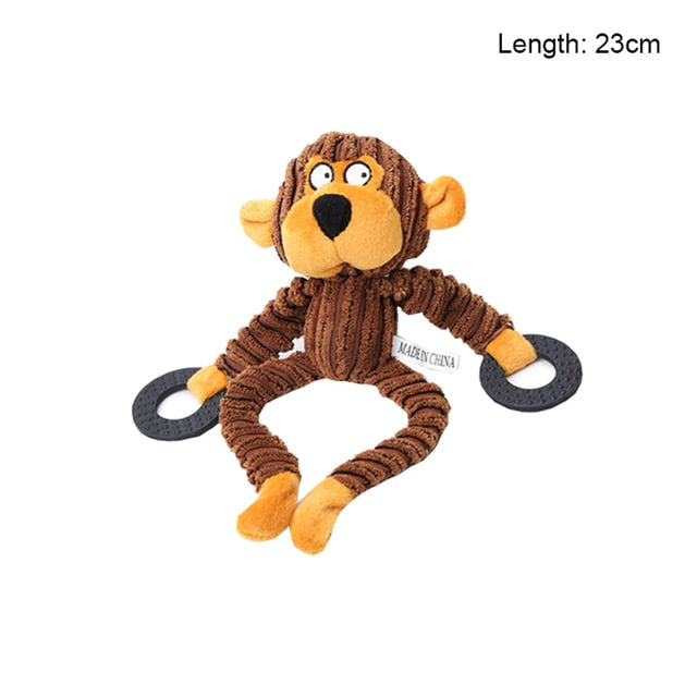 Corduroy Squeaky  Chew Toy