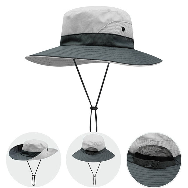 Wide Brim Summer Sun Hat with UV Protection