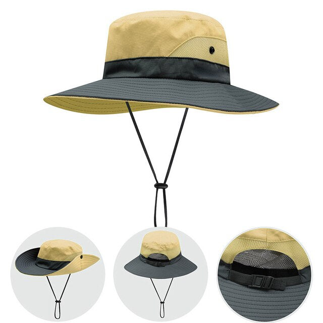 Wide Brim Summer Sun Hat with UV Protection