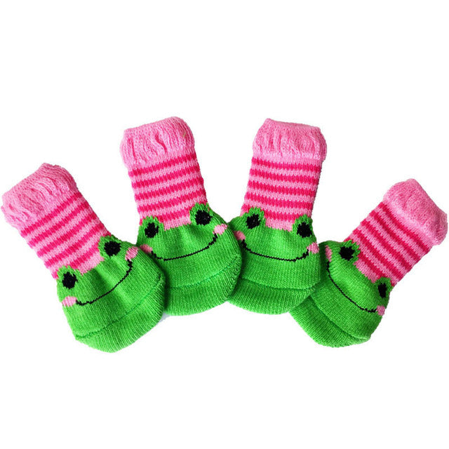 4 Pcs Set Knitted Pet Socks