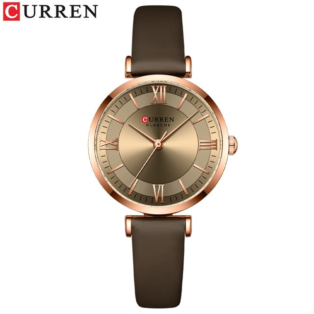 Classic  Roman Numeral Leather Watch