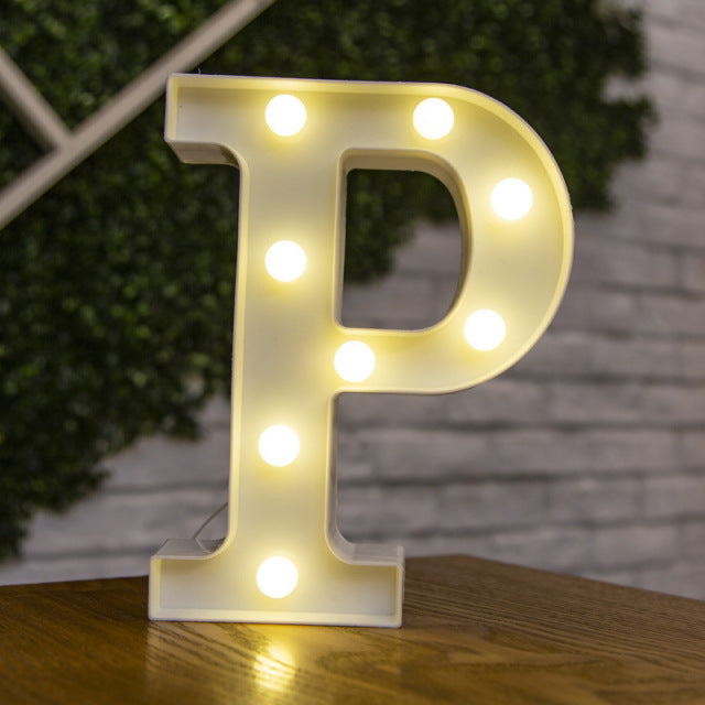 Alphabet Letter with LED Lights