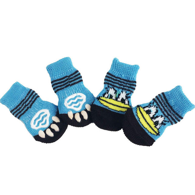 4 Pcs Set Knitted Pet Socks