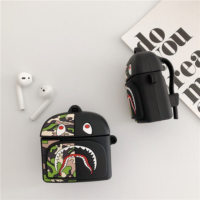 Shark Backpack AirPods Case