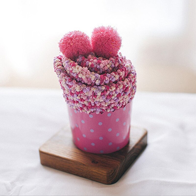 Cupcake Coral Fleece Socks