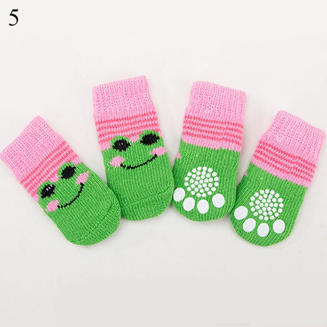 4 Pcs Set Knitted Pet Socks