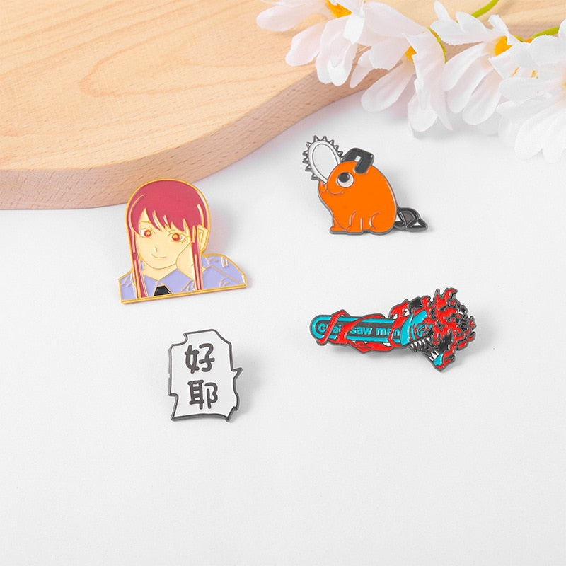 Japan and Hell Mascot Anime Enamel Pins