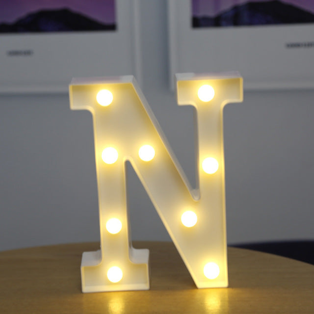 Alphabet Letter with LED Lights