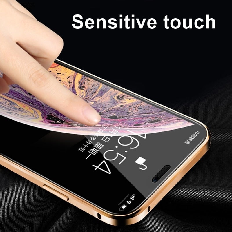 Magnetic Privacy Metal Case for iPhone