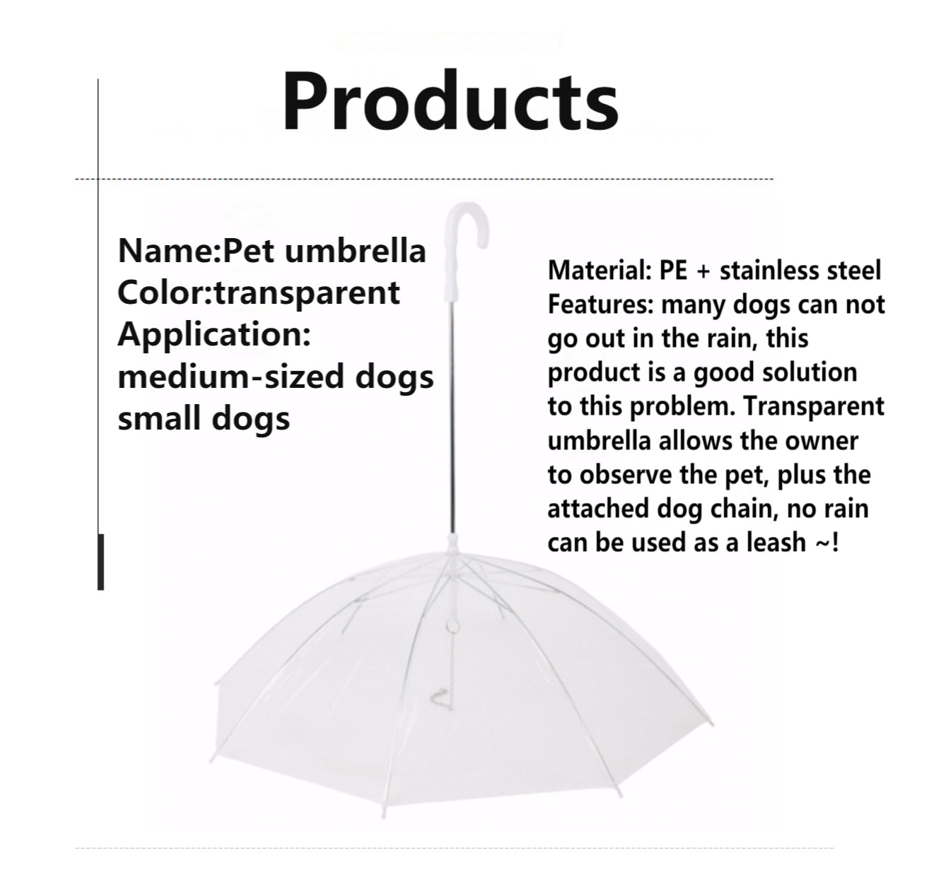 Pet Umbrella and Leash